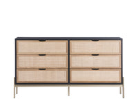 Sunpan Avida Dresser in Gold and Black/Natural