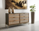 Sunpan Avida Dresser in Gold and Black/Natural