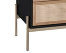 Sunpan Avida Dresser in Gold and Black/Natural