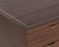 Sunpan Clark Desk In Grey/Walnut