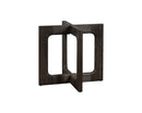 Sunpan Cypher Dining Table Base in Wood and Dark Brown / White Ceruse