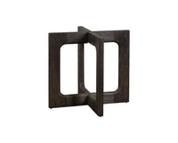 Sunpan Cypher Dining Table Base in Wood and Dark Brown / White Ceruse