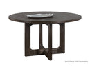 Sunpan Cypher Dining Table Base in Wood and Dark Brown / White Ceruse