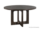 Sunpan Cypher Dining Table Base in Wood and Dark Brown / White Ceruse