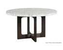 Sunpan Cypher Dining Table Base in Wood and Dark Brown / White Ceruse