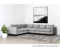 Sunpan Byward Sofa In Liv Smoke/Wicker