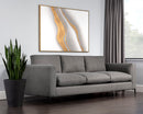 Sunpan Byward Sofa In Liv Smoke/Wicker