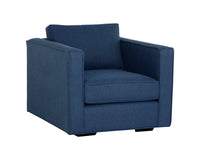 Sunpan Adrian Armchair in Liv Indigo/Liv Wicker