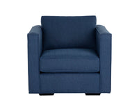 Sunpan Adrian Armchair in Liv Indigo/Liv Wicker