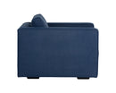 Sunpan Adrian Armchair in Liv Indigo/Liv Wicker