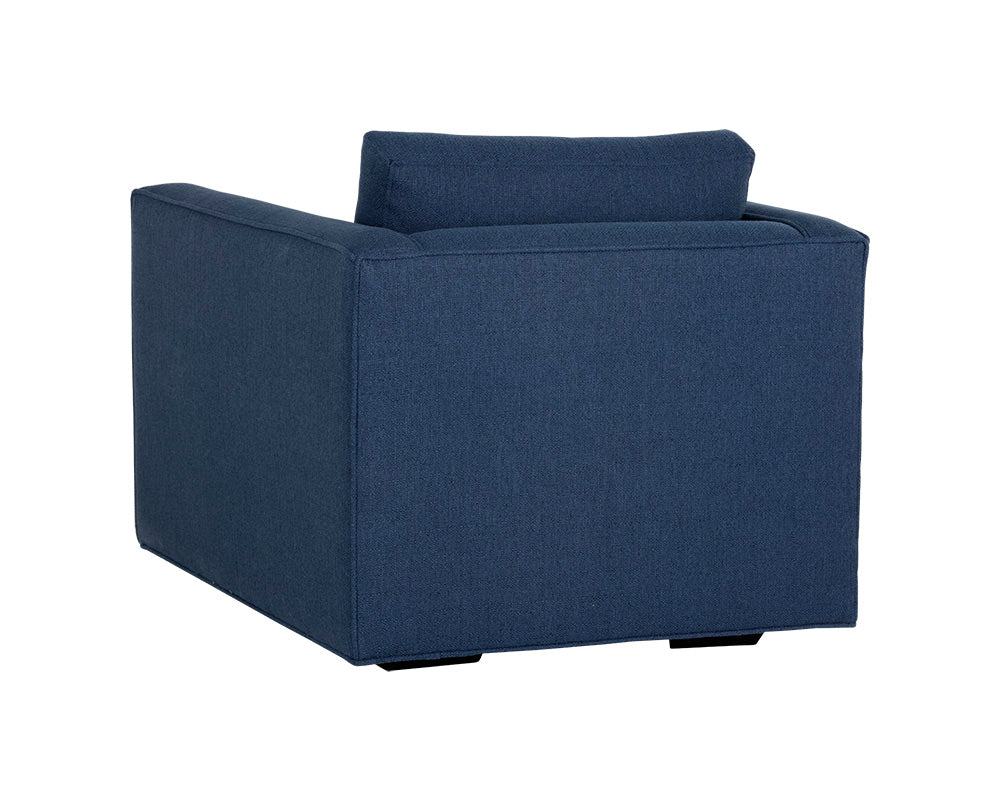 Sunpan Adrian Armchair in Liv Indigo/Liv Wicker