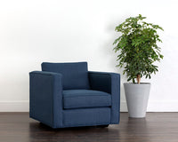 Sunpan Adrian Armchair in Liv Indigo/Liv Wicker