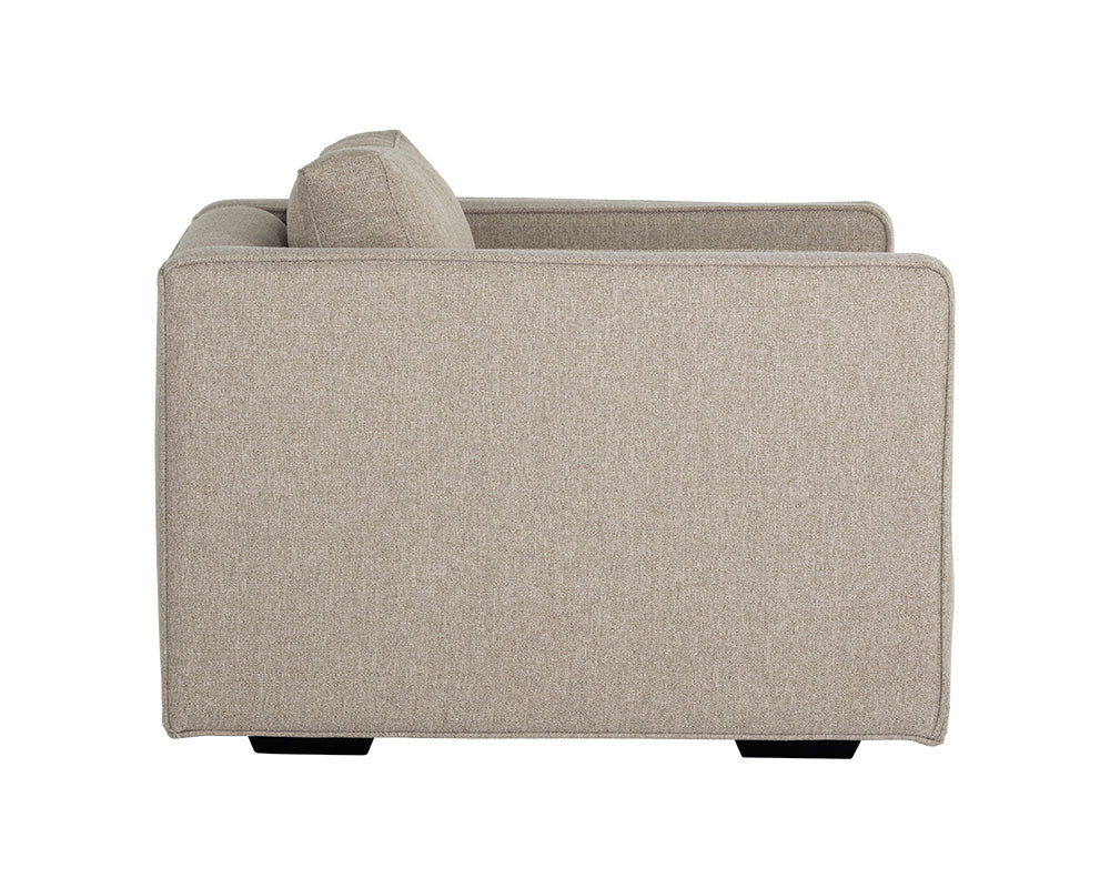 Sunpan Adrian Armchair in Liv Indigo/Liv Wicker