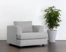 Sunpan Cascade Armchair In Liv Dove/Pearl