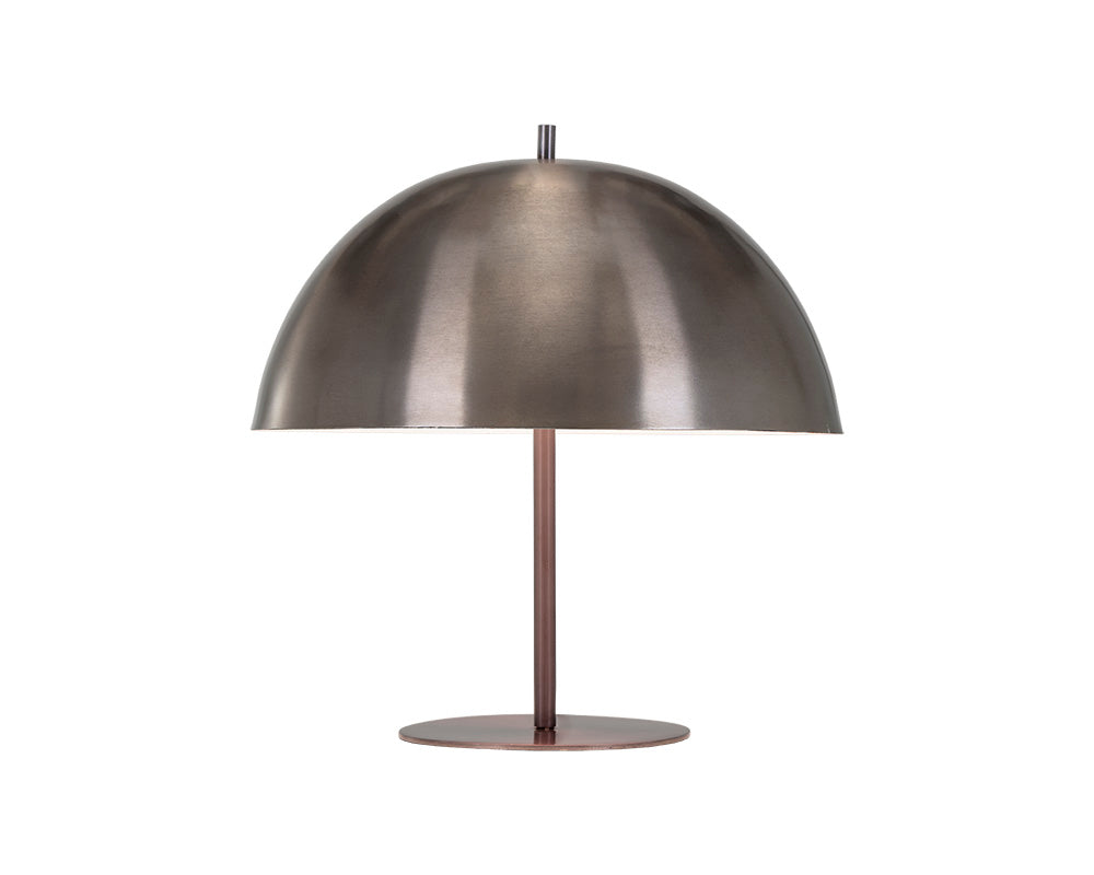 Sunpan Domina Table Lamp in Antique Brass And Black Ombre / Antique Silver
