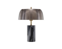 Sunpan Aludra Table Lamp in Grey Marble and Antique Silver / White Marble and Gold