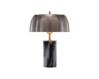 Sunpan Aludra Table Lamp in Grey Marble and Antique Silver / White Marble and Gold