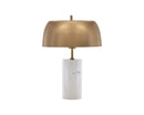 Sunpan Aludra Table Lamp in Grey Marble and Antique Silver / White Marble and Gold