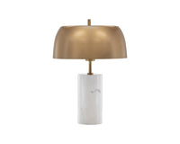 Sunpan Aludra Table Lamp in Grey Marble and Antique Silver / White Marble and Gold