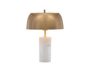 Sunpan Aludra Table Lamp in Grey Marble and Antique Silver / White Marble and Gold
