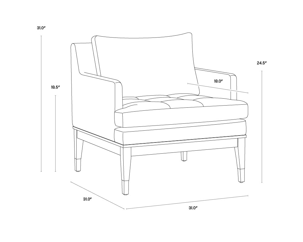 Sunpan Beckette Lounge Chair in Effie Flax