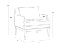 Sunpan Beckette Lounge Chair in Effie Flax