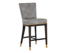 Sunpan Alister Counter Stool in Bravo Black and Abbington Black / Polo Club Stone