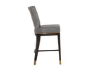 Sunpan Alister Counter Stool in Bravo Black and Abbington Black / Polo Club Stone