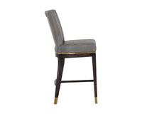 Sunpan Alister Counter Stool in Bravo Black and Abbington Black / Polo Club Stone