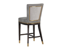 Sunpan Alister Counter Stool in Bravo Black and Abbington Black / Polo Club Stone