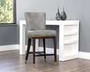 Sunpan Alister Counter Stool in Bravo Black and Abbington Black / Polo Club Stone
