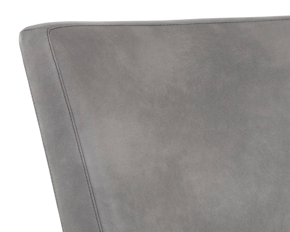 Sunpan Alister Counter Stool in Bravo Black and Abbington Black / Polo Club Stone