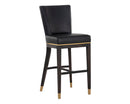 Sunpan Alister Barstool in Bravo Black and Abbington Black / Bravo Metal and Polo Club Stone