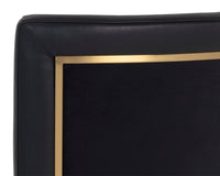 Sunpan Alister Barstool in Bravo Black and Abbington Black / Bravo Metal and Polo Club Stone