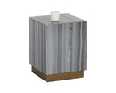 Sunpan Daines End Table in Grey / White Marble