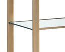 Sunpan Ambretta Bookcase in Black and Smoke Grey/Gold and Clear - Large