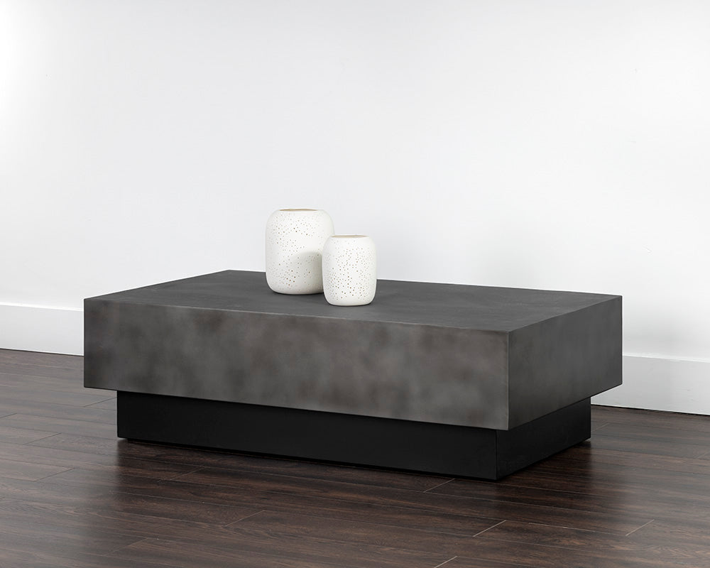 Sunpan Blakely Coffee Table in Antique Brass / Gunmetal