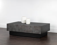 Sunpan Blakely Coffee Table in Antique Brass / Gunmetal