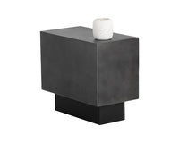 Sunpan Blakely End Table in Antique Brass / Gunmetal
