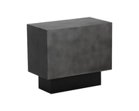 Sunpan Blakely End Table in Antique Brass / Gunmetal