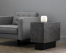 Sunpan Blakely End Table in Antique Brass / Gunmetal