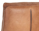 Sunpan Cardona Swivel Lounge Chair - Black/Gunmetal - Marseille Camel Leather