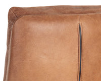 Sunpan Cardona Swivel Lounge Chair - Black/Gunmetal - Marseille Camel Leather