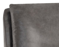 Sunpan Cardona Swivel Lounge Chair - Black/Gunmetal - Marseille Camel Leather