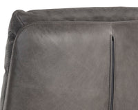 Sunpan Cardona Swivel Lounge Chair - Black/Gunmetal - Marseille Camel Leather