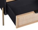 Sunpan Avida Nightstand in Champagne Gold and Cream/Black