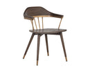 Sunpan Demi Dining Chair in Dark Brown/Grey