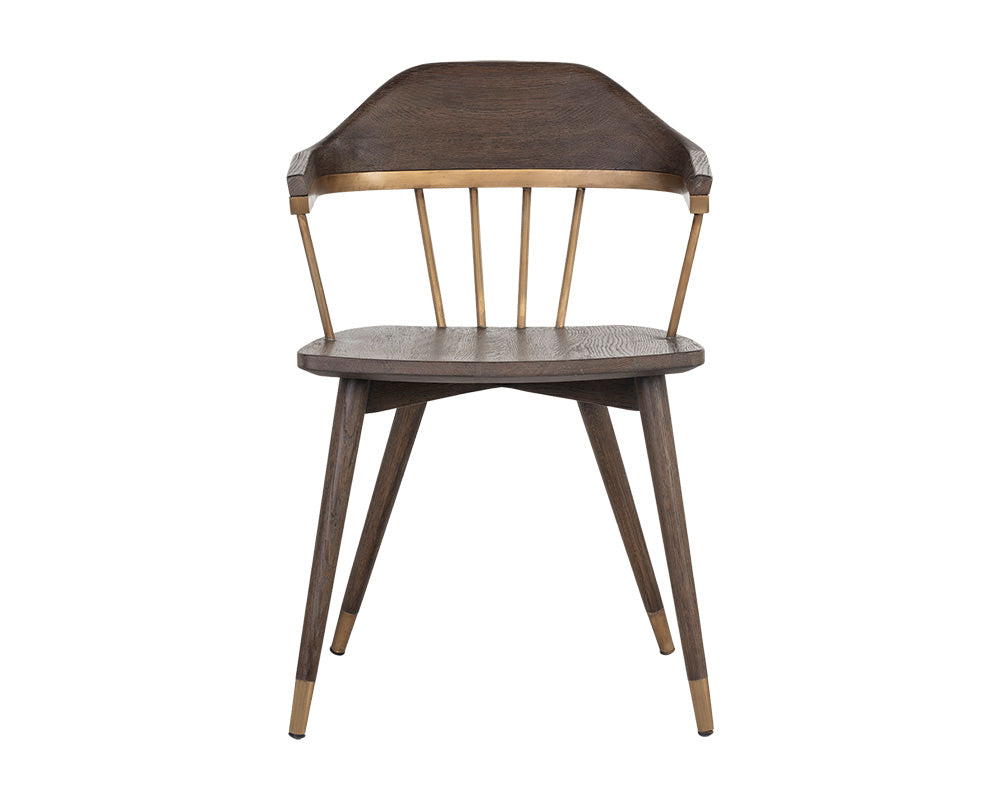 Sunpan Demi Dining Chair in Dark Brown/Grey
