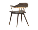 Sunpan Demi Dining Chair in Dark Brown/Grey