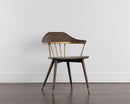 Sunpan Demi Dining Chair in Dark Brown/Grey